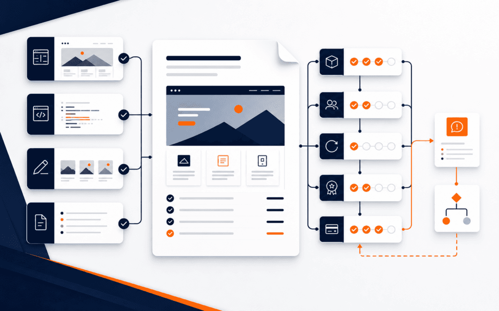 Featured image showing a freelance website proposal with deliverables, responsibilities, revisions, approvals, and change control.