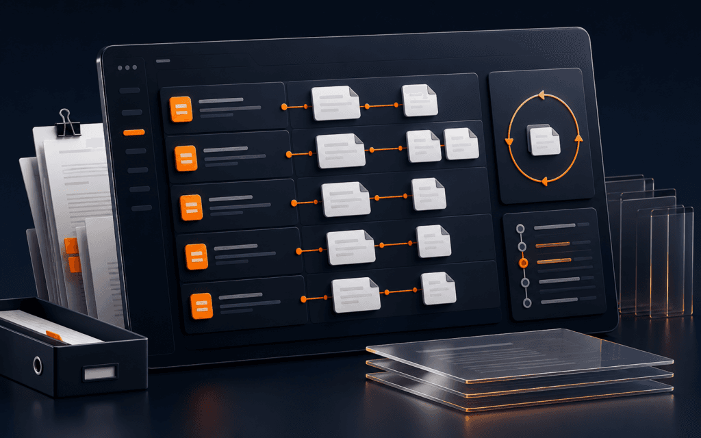 Featured image showing an AI content evidence ledger with linked claims, sources, reverification, and corrections.